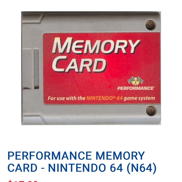 Performance Other - 10/$25🦋 Performance Memory Card for Nintendo 64